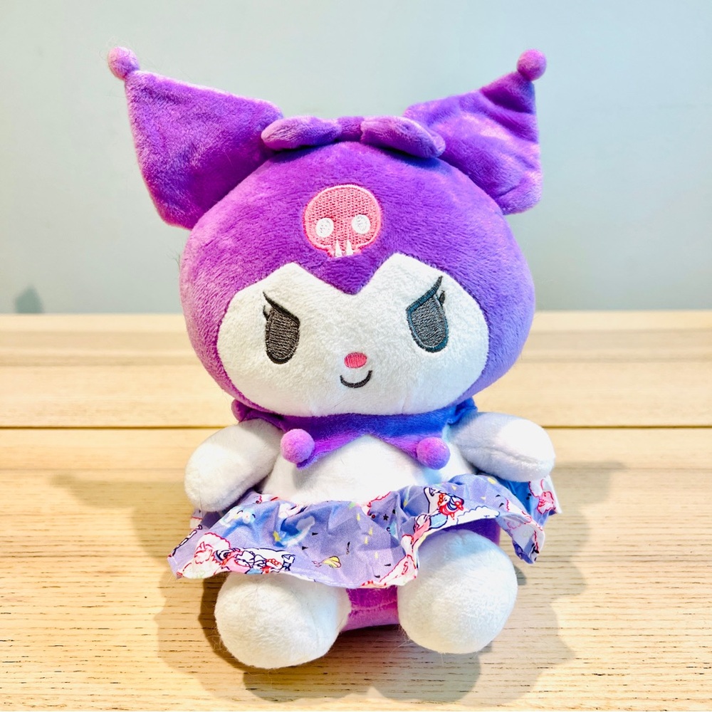 New 9.5” Kuromi Plush with little twins star dress outfit doll